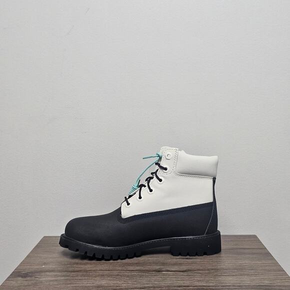 Timberland Unisex 6" Water Resistant Boots Women's 6 Black/White #539820 NWB - Picture 6 of 9